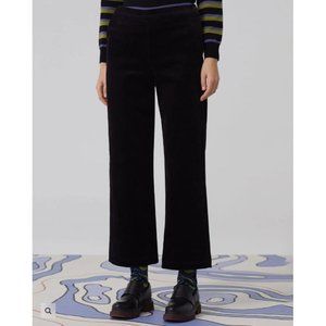 Cropped Wide leg Corduroy Pants
